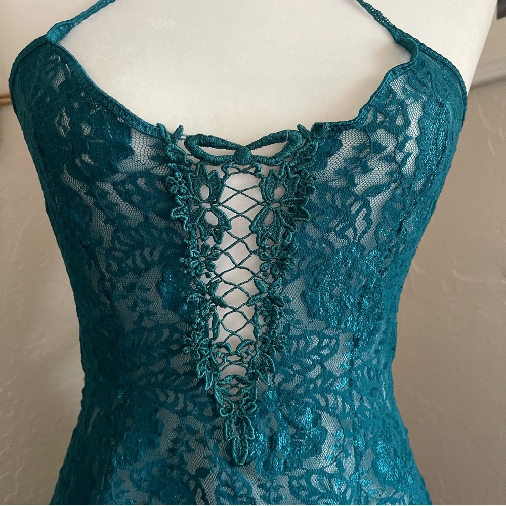 Vintage 90s Lace Lingerie Mini Whimsy Night Gown Fairy Whimsigoth Romantic Dress - Picture 3 of 16